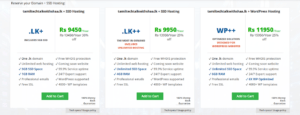 Hosting amount