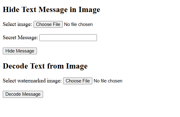Digital Watermarking to Hide Text Messages